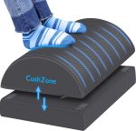 CushZone Foot Rest for Under Desk at Work Adjustable Foam for Office, Work, Gaming, Computer, Gift, Home Office Accessories Back & Hip Pain Relief (Grey)